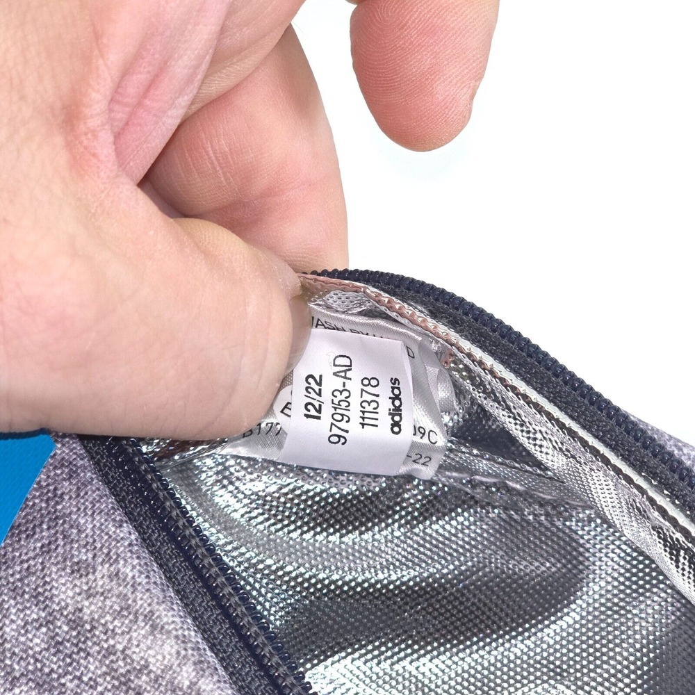 adidas Santiago‎ 2 Insulated Lunch Bag Gray Three Stripe Brand Full Zip Colorful - Picture 16 of 16